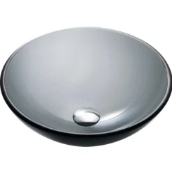 Clear Black Glass Vessel 14