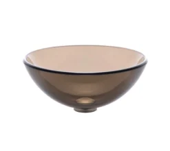 Clear Brown Glass Vessel 14