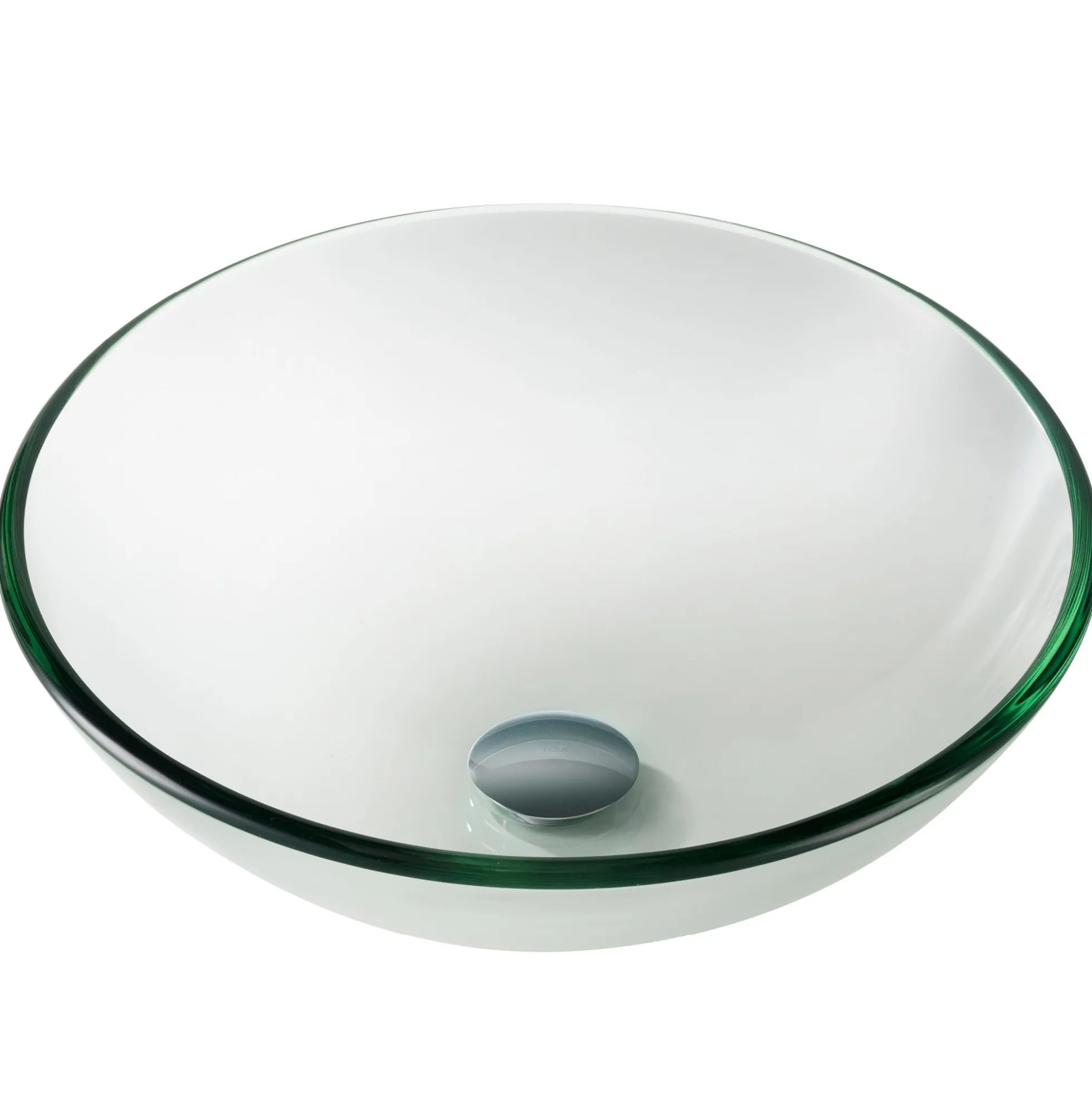 Clear Glass Vessel 16 1/2" Bathroom Sink