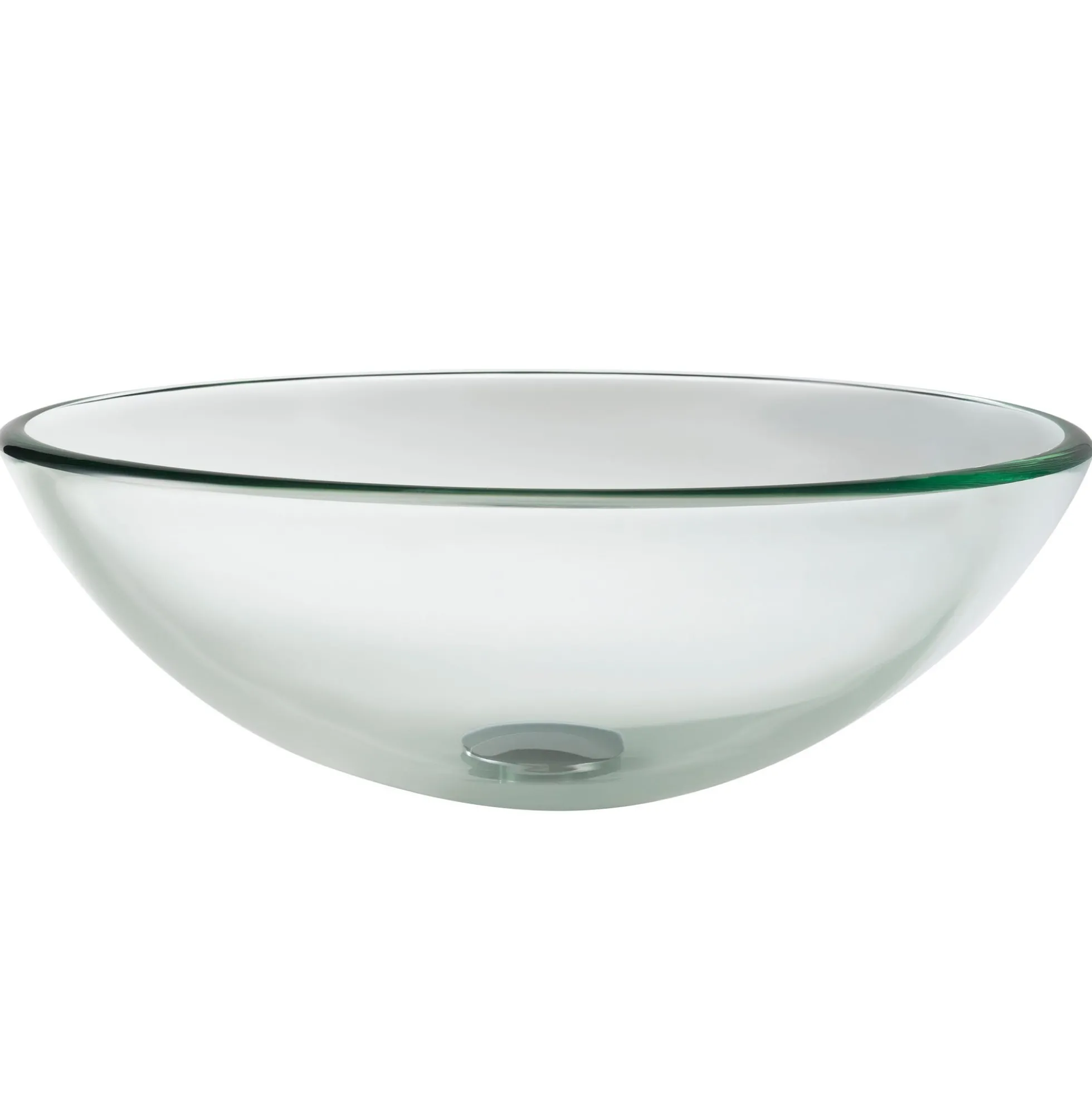 Clear Glass Vessel 16 1/2" Bathroom Sink