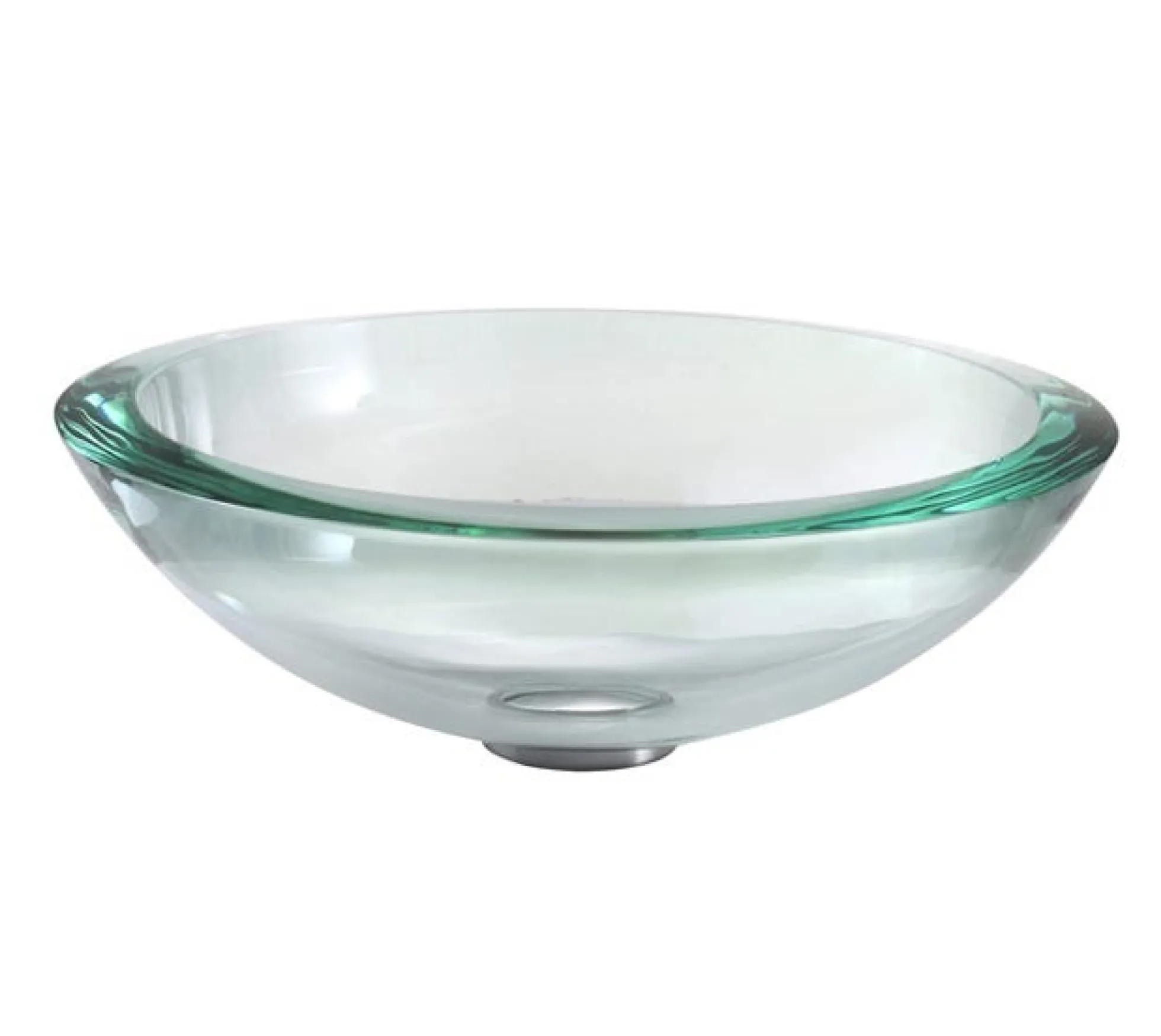 Clear Glass Vessel 17" Bathroom Sink