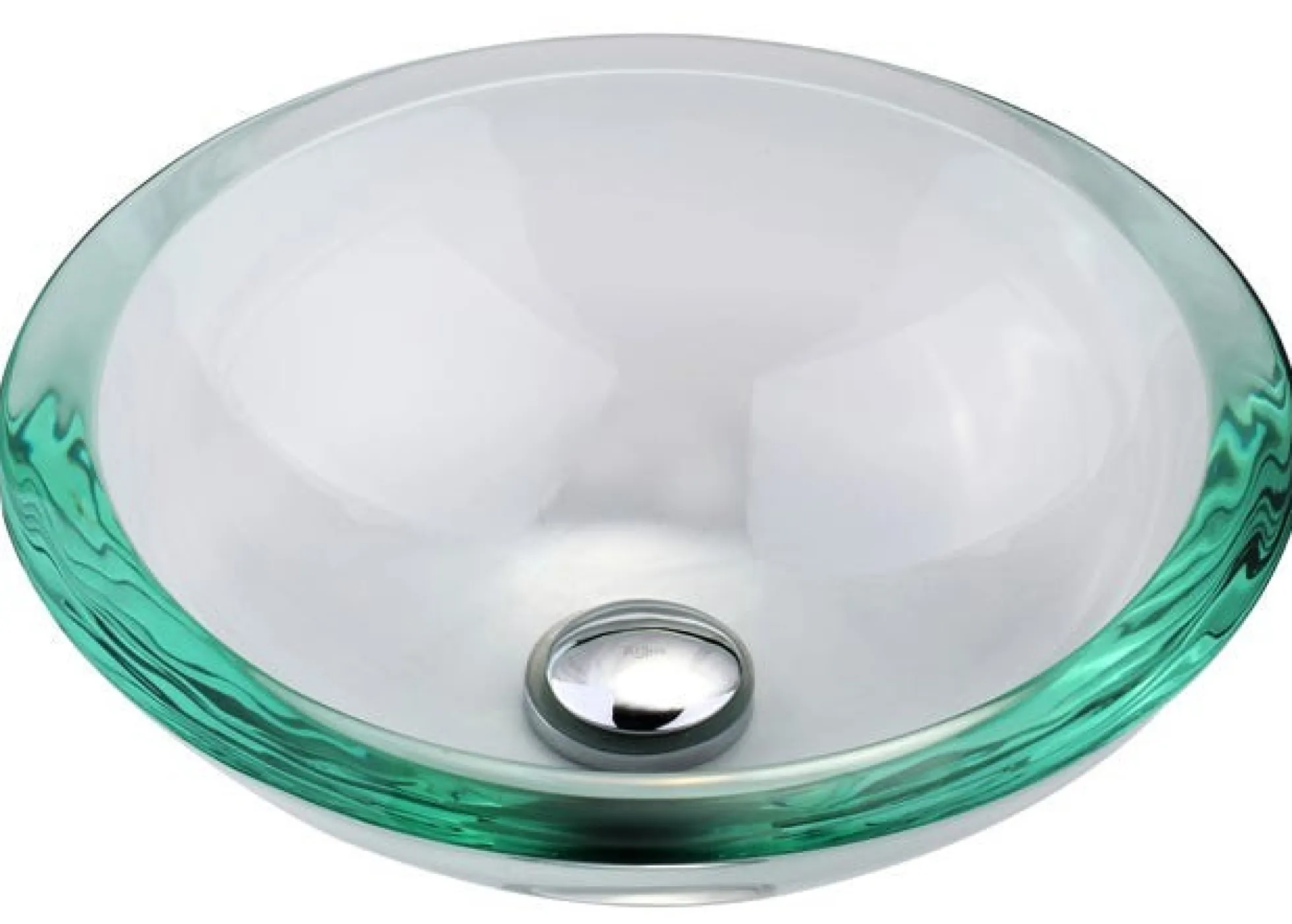 Clear Glass Vessel 17" Bathroom Sink
