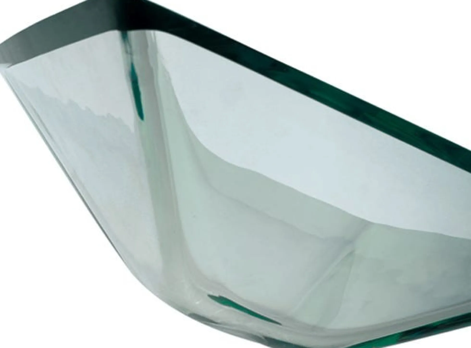 Clear Square Glass Vessel 16 1/2" Bathroom Sink w/ Pop-Up Drain in Chrome