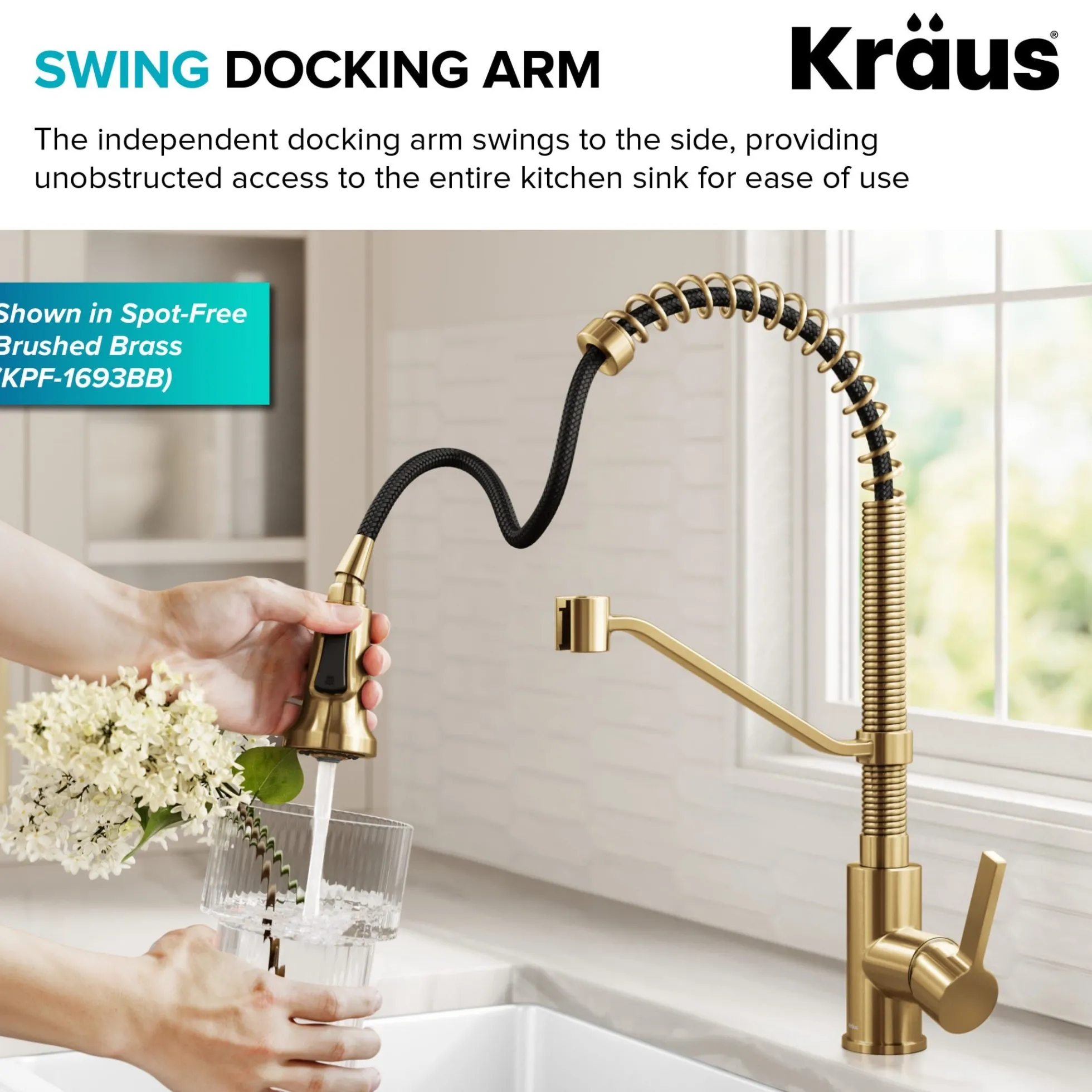 Commercial Style 2-Function Single Handle Pull Down Kitchen Faucet in Spot-Free Stainless Steel