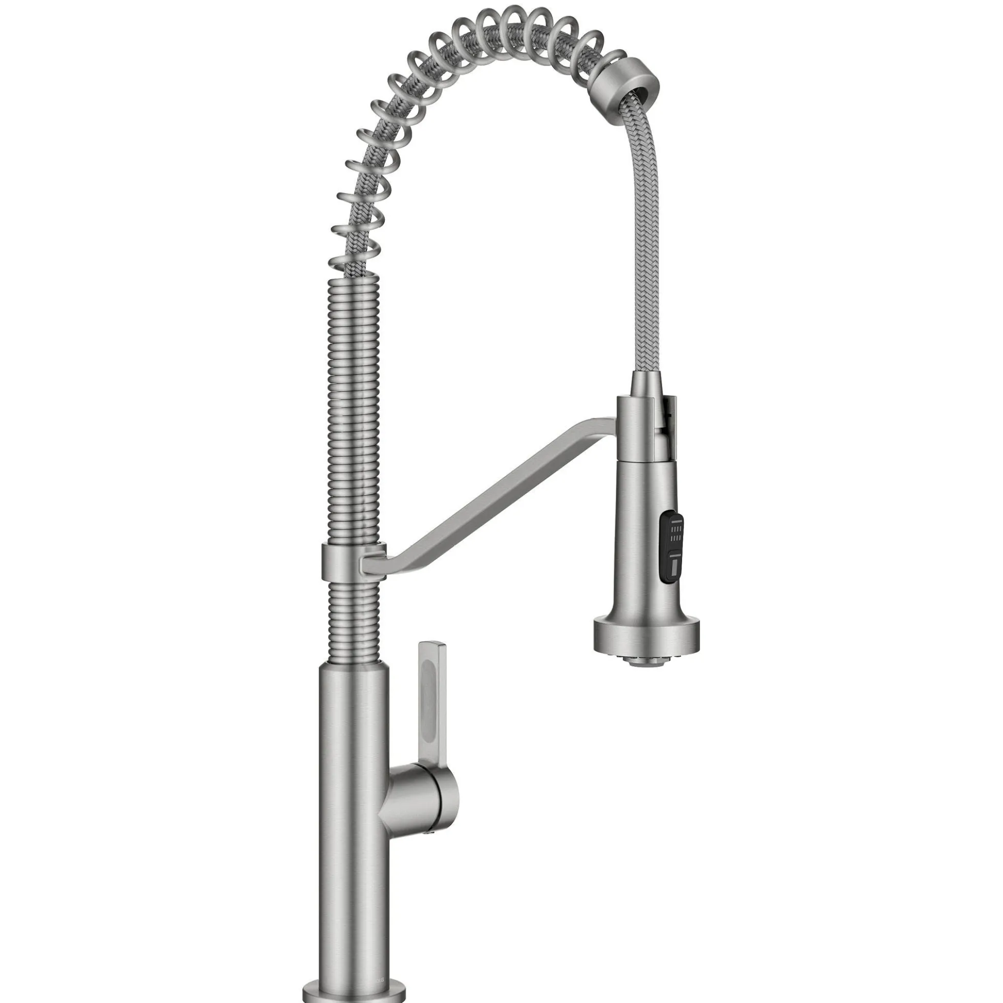 Commercial Style 2-Function Single Handle Pull Down Kitchen Faucet in Spot-Free Stainless Steel