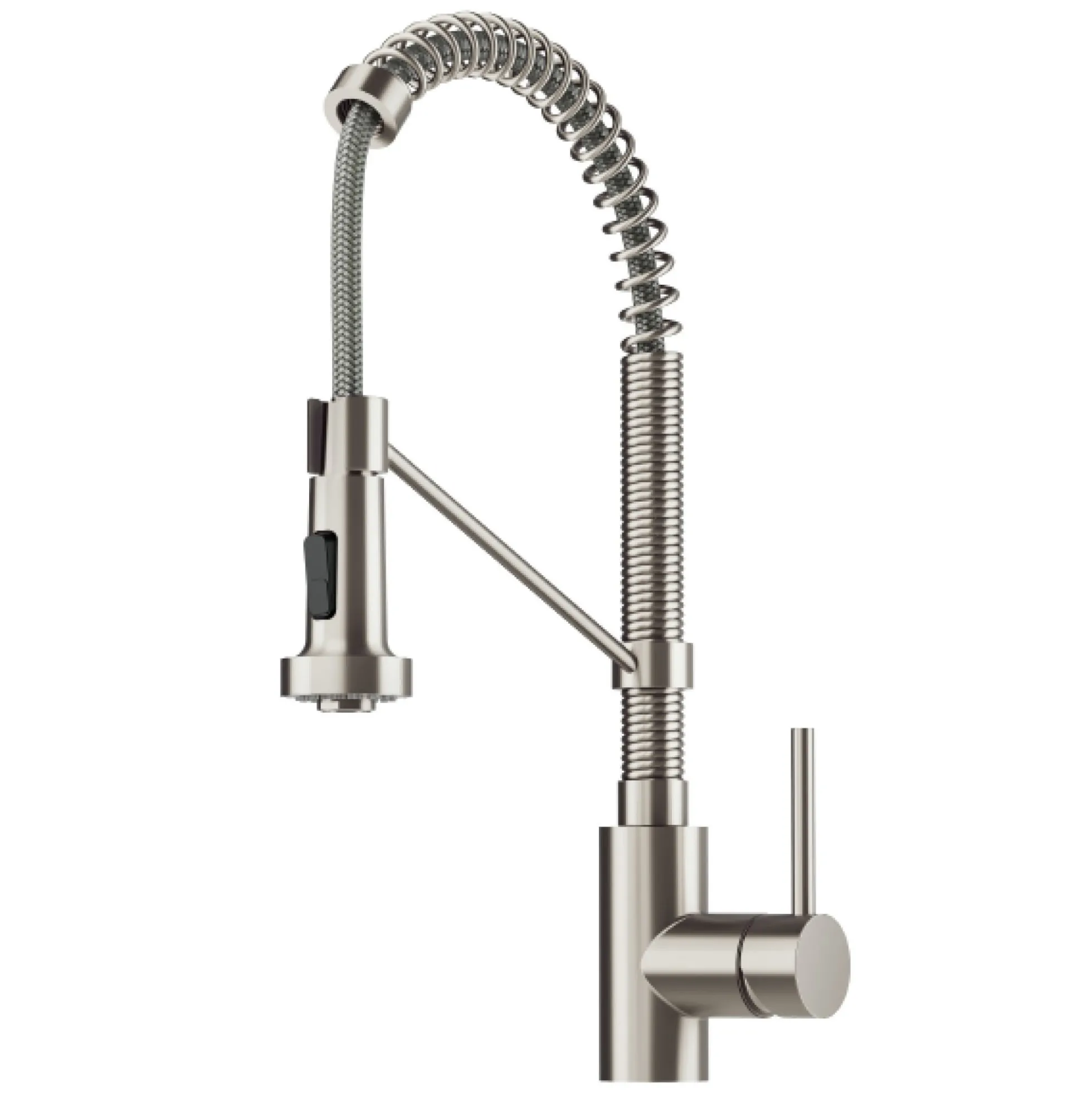 Commercial Style 2-Function Single Handle Pull Down Kitchen Faucet in Spot-Free Stainless Steel