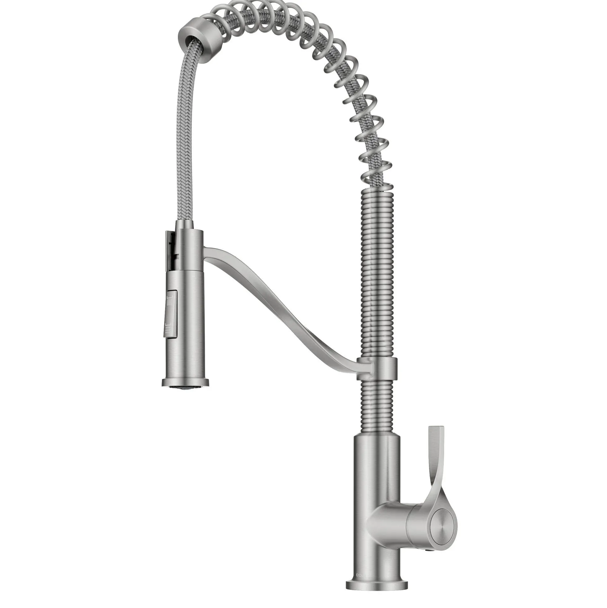 Commercial Style 2-Function Single Handle Pull Down Kitchen Faucet in Spot-Free Stainless Steel