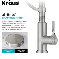 Commercial Style 2-Function Single Handle Pull Down Kitchen Faucet in Spot-Free Stainless Steel