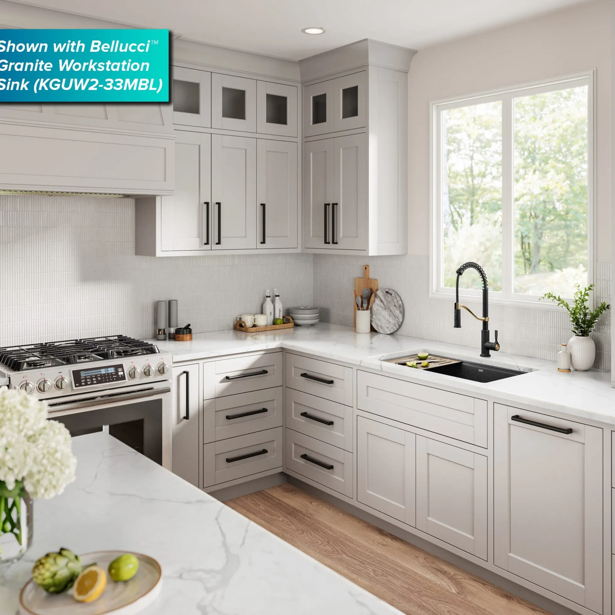 Commercial Style 2-Function Single Handle Pull Down Kitchen Faucet in Matte Black