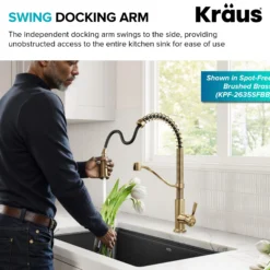 Commercial Style 2-Function Single Handle Pull Down Kitchen Faucet in Matte Black