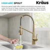 Commercial Style 2-Function Single Handle Pull Down Kitchen Faucet in Spot-Free Brushed Brass