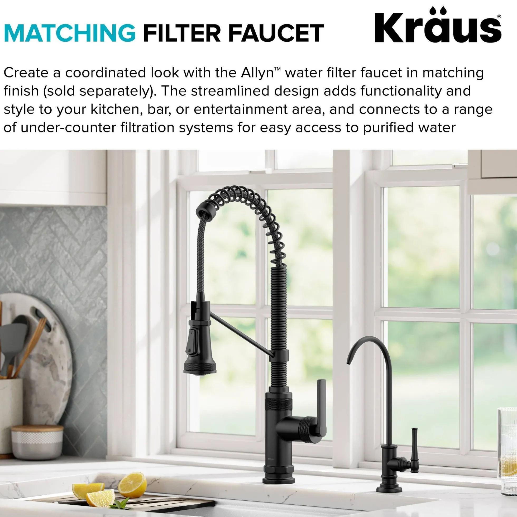 Commercial Style 2-Function Single Handle Pull Down Kitchen Faucet in Matte Black