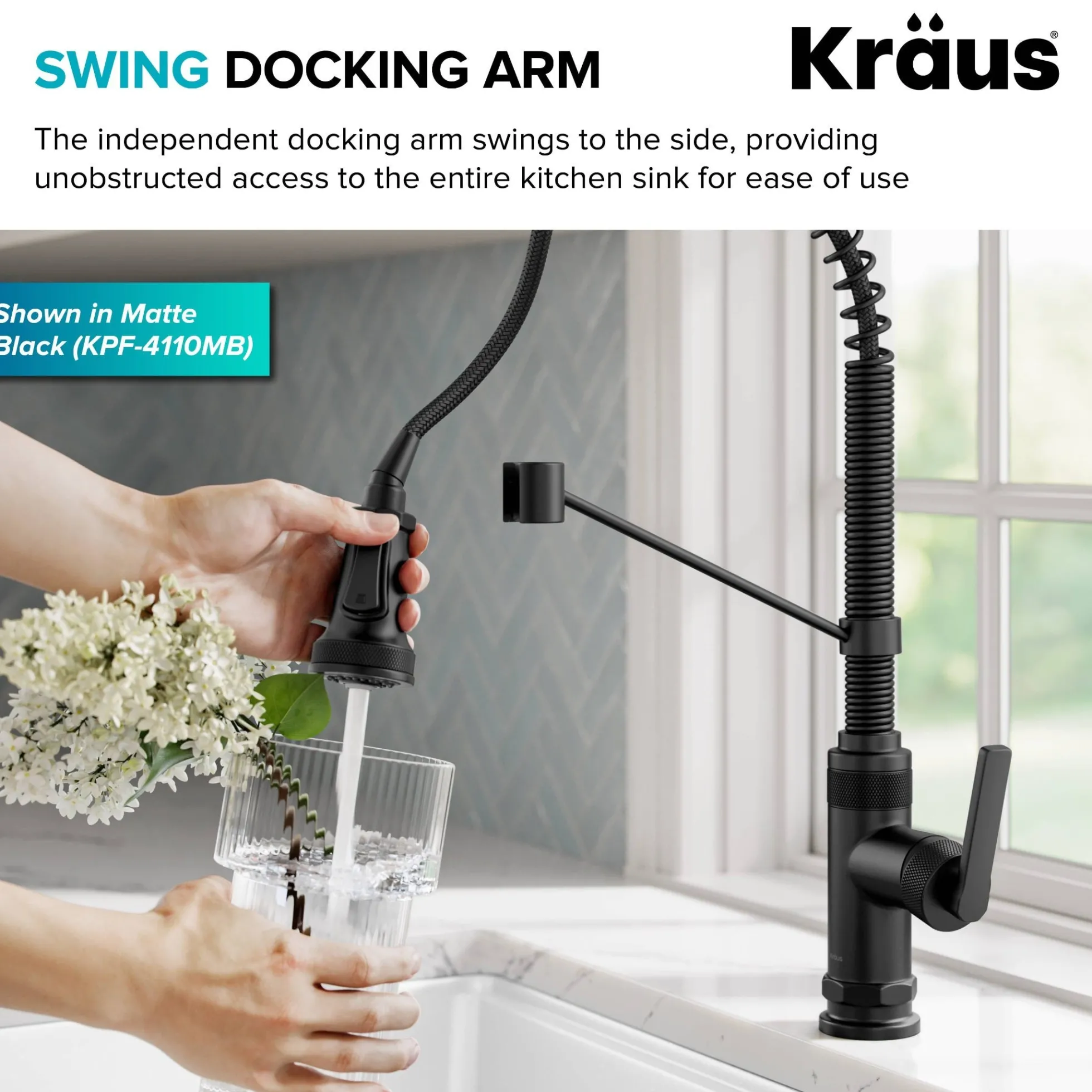 Commercial Style 2-Function Single Handle Pull Down Kitchen Faucet in Spot-Free Stainless Steel