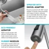 Commercial Style 2-Function Single Handle Pull Down Kitchen Faucet in Spot-Free Stainless Steel