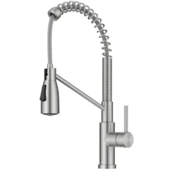 Commercial Style 2-Function Single Handle Pull Down Kitchen Faucet in Spot-Free Stainless Steel