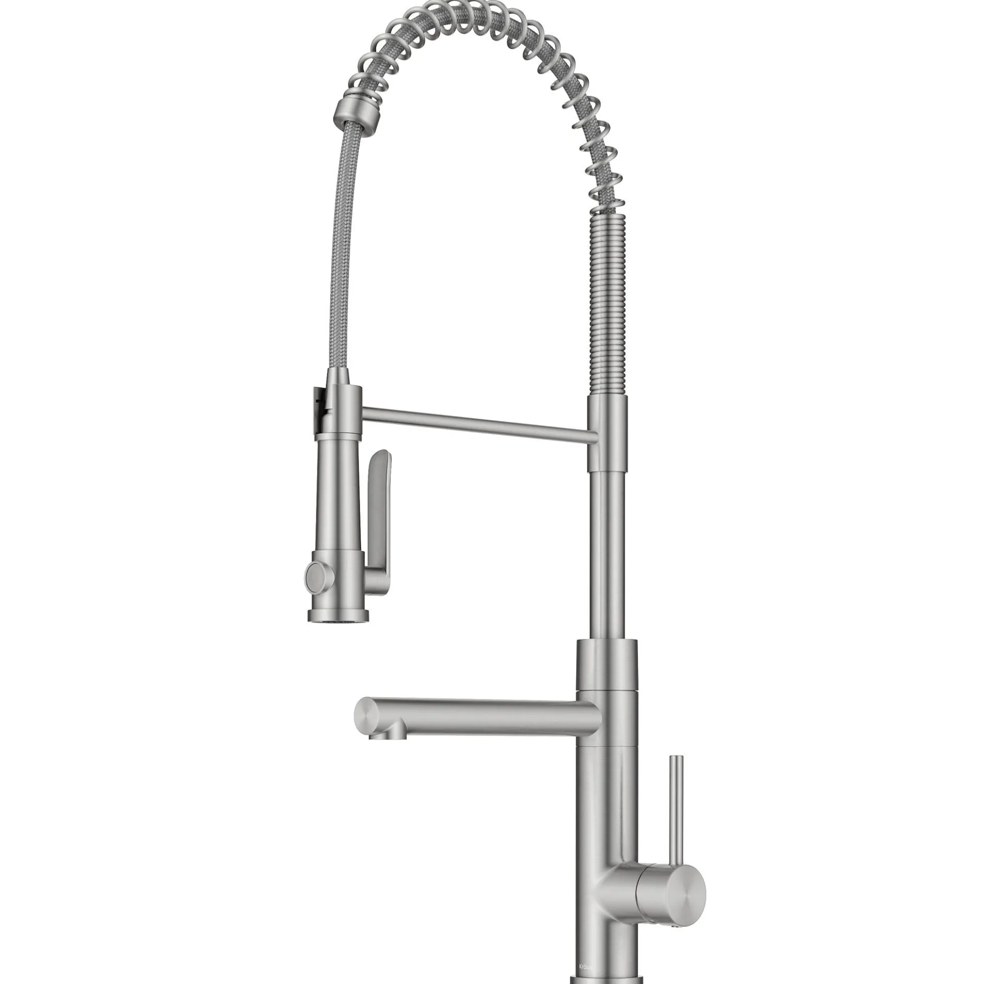 Commercial Style 2-Function Single Handle Pull Down Kitchen Faucet with Pot Filler in Spot-Free Stainless Steel