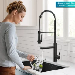 Commercial Style 2-Function Single Handle Pull Down Kitchen Faucet with Pot Filler in Spot-Free Stainless Steel