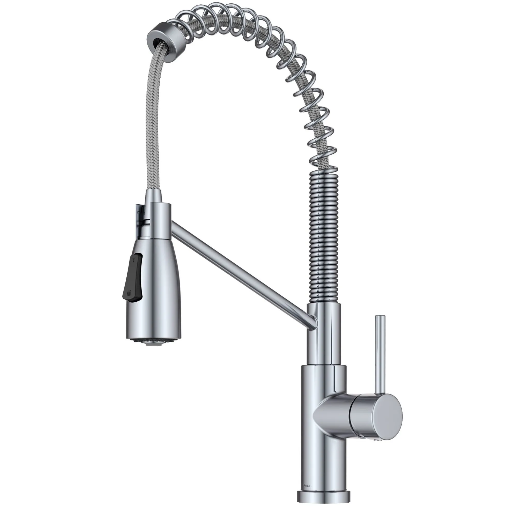 Commercial Style 2-Function Single Handle Pull Down Kitchen Faucet in Chrome