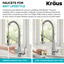 Commercial Style 2-Function Single Handle Pull Down Kitchen Faucet in Matte Black