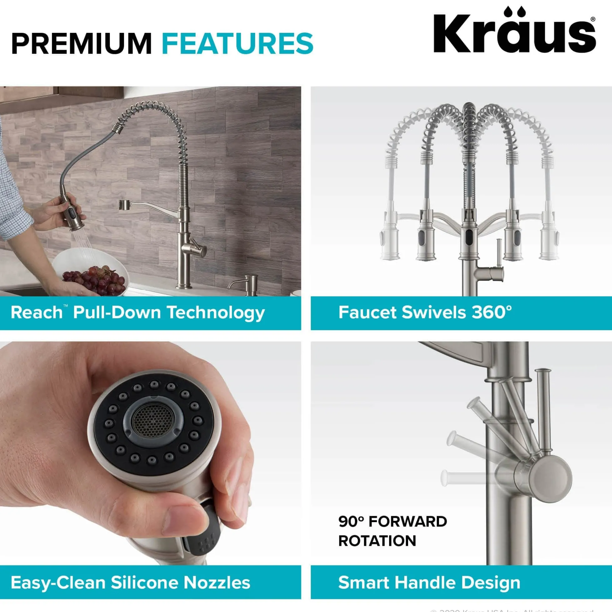Commercial Style Pull-Down Kitchen Faucet in Oil Rubbed Bronze