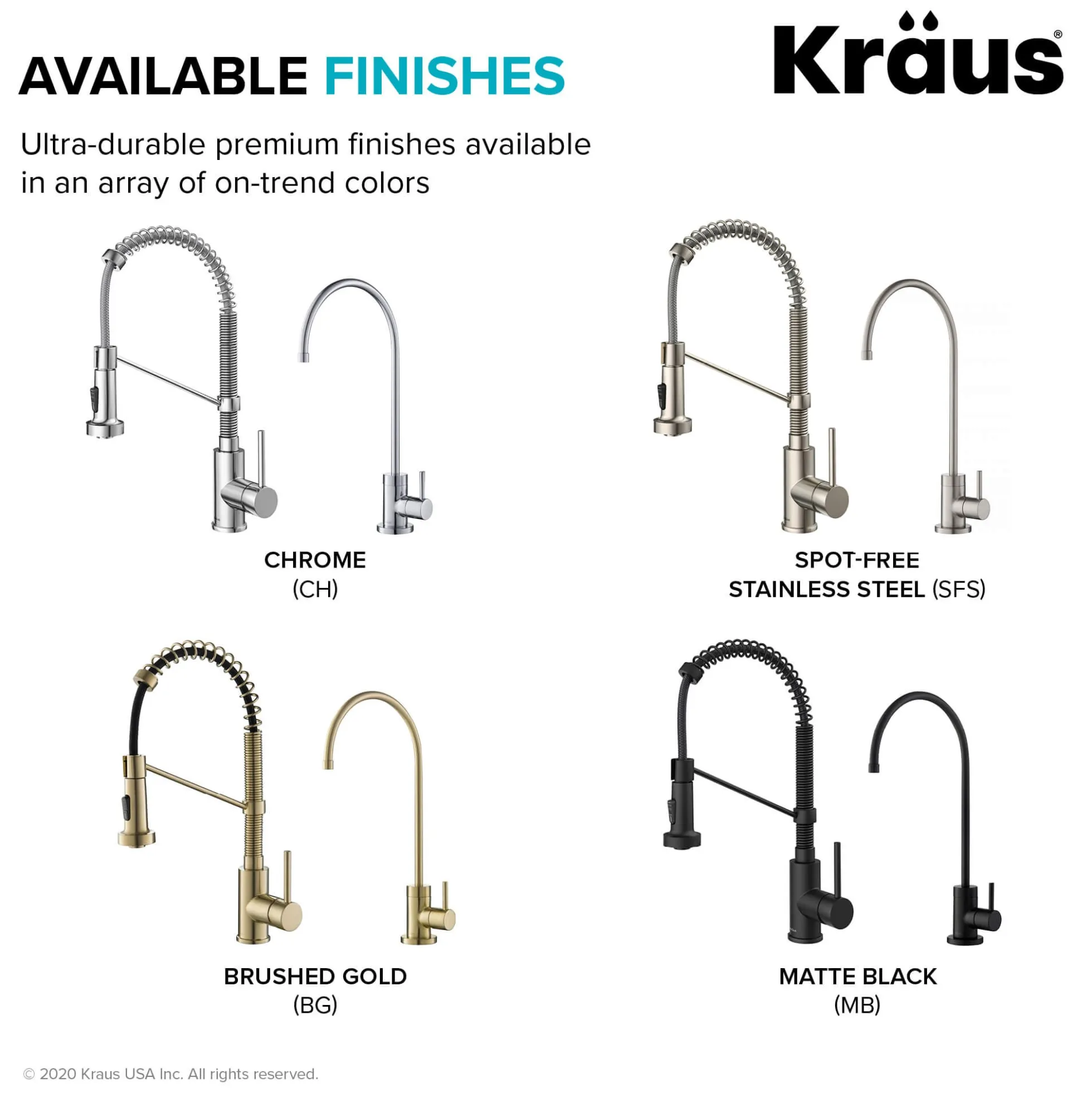 Commercial Style Pull-Down Kitchen Faucet and Water Filter Faucet Combo in Spot Free Stainless Steel