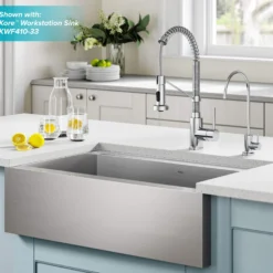 Commercial Style Pull-Down Kitchen Faucet and Water Filter Faucet Combo in Chrome