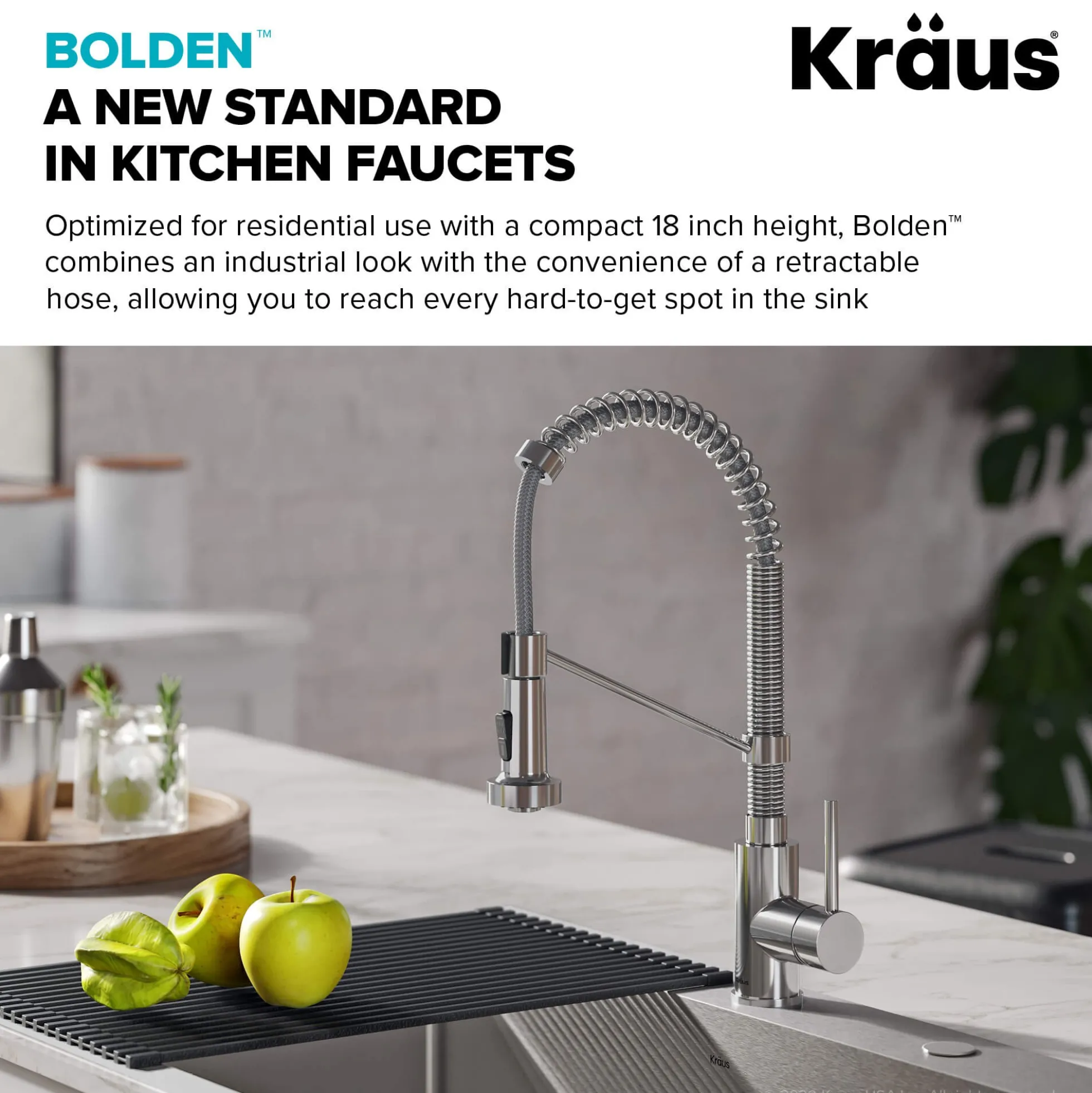 Commercial Style Pull-Down Kitchen Faucet and Water Filter Faucet Combo in Chrome