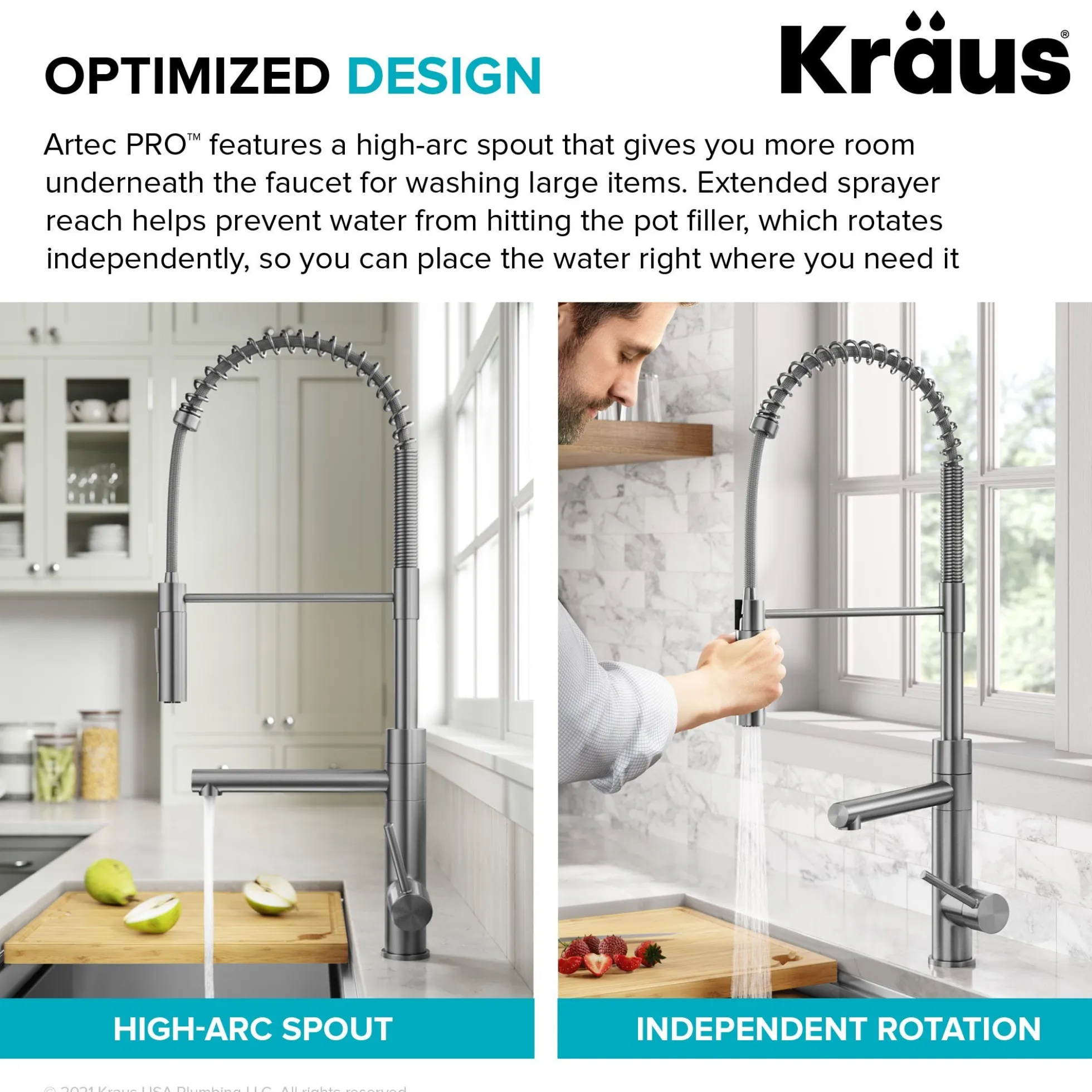 CommercialStylePull-Down Single Handle Kitchen Faucet with Pot Filler in Matte Black