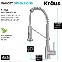Commercial Style Pull-Down Single Handle 18