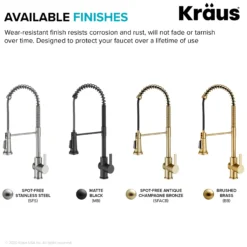Commercial Style Pull-Down Single Handle Kitchen Faucet in Brushed Brass