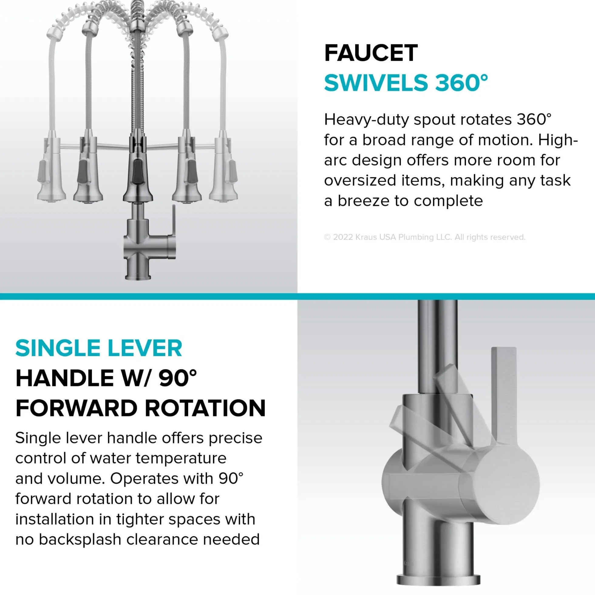Commercial Style Pull-Down Single Handle Kitchen Faucet in Matte Black / Spot Free Black Stainless Steel