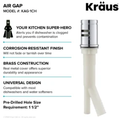 Commercial Style Pull-Down Single Handle 18" Kitchen Faucet in Chrome with Air Gap