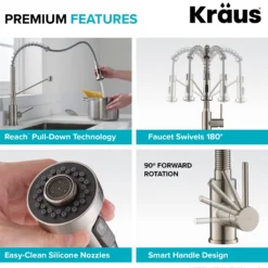 Commercial Style Pull-Down Single Handle 18
