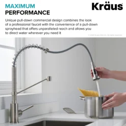 Commercial Style Pull-Down Single Handle 18