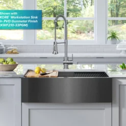 Commercial Style Single Handle Pull Down Kitchen Faucet in Spot Free Stainless Steel