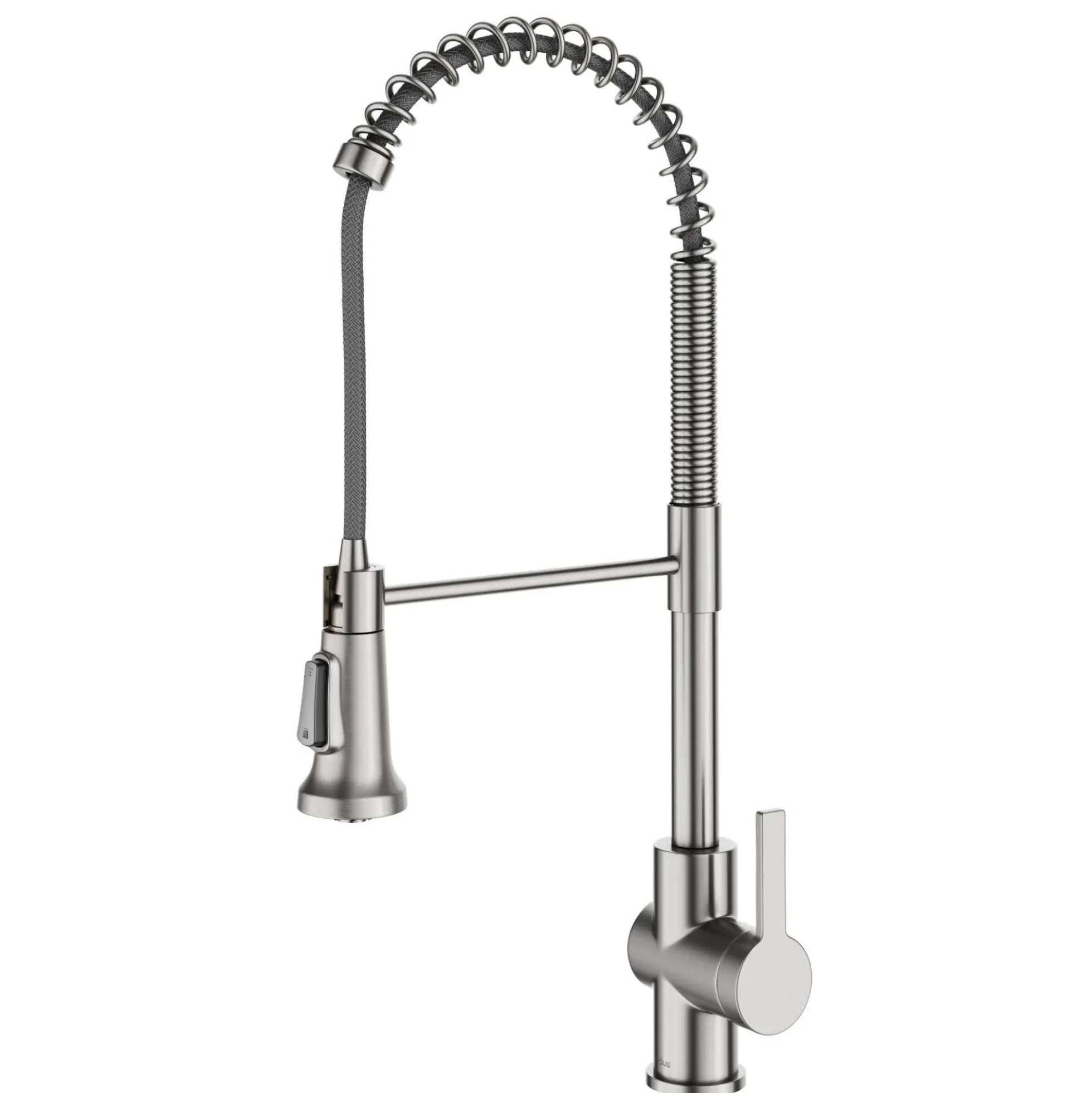 Commercial Style Single Handle Pull Down Kitchen Faucet in Spot Free Stainless Steel