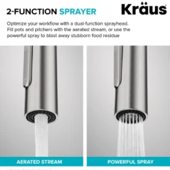 Contemporary Pull-Down Single Handle Kitchen Faucet in Spot Free Stainless Steel