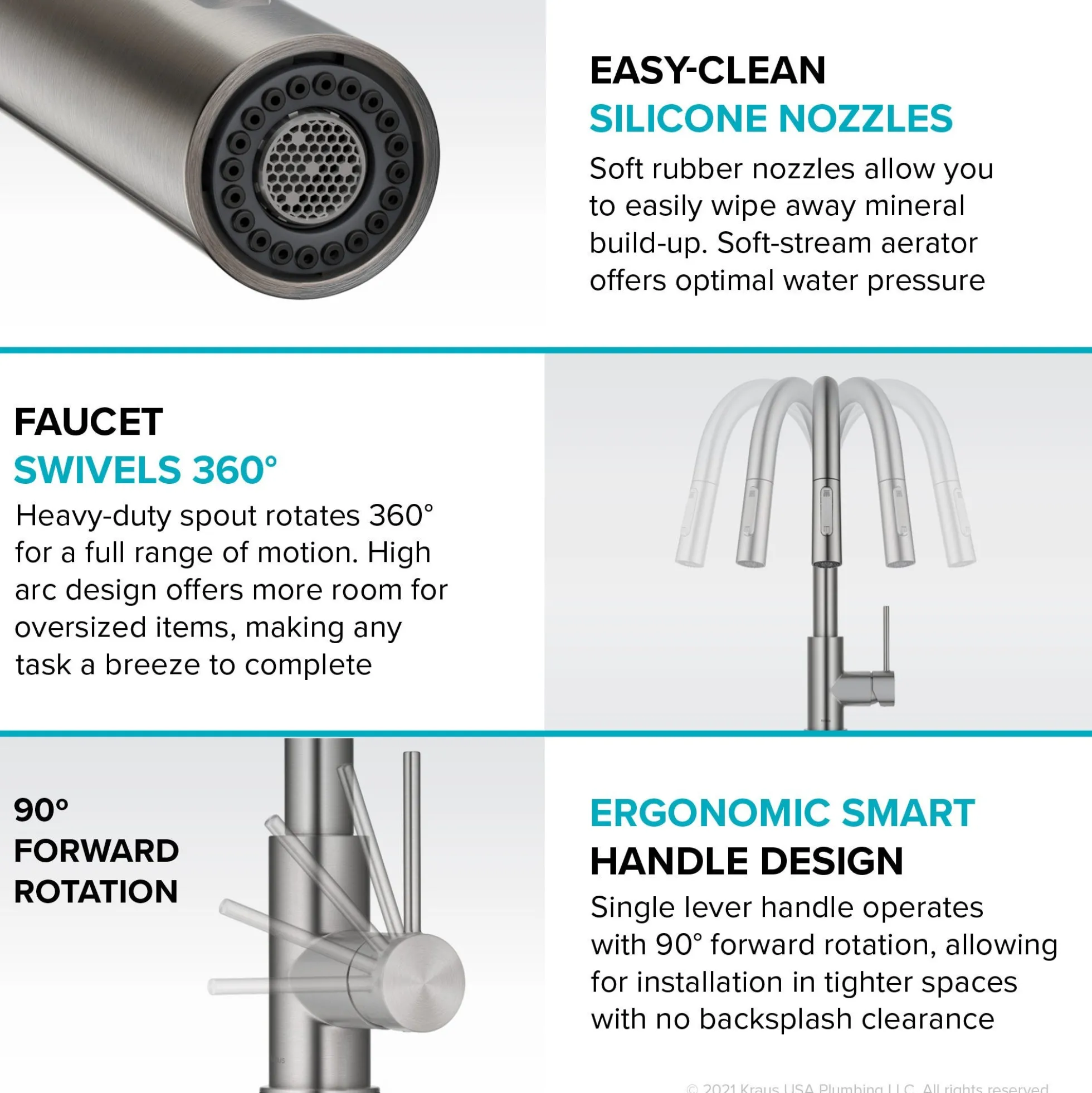 ContemporarySingle-HandleTouch KitchenSink Faucet with Pull Down Sprayerin Chrome
