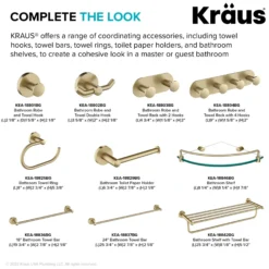 Corner Bathroom Shelf in Brushed Gold