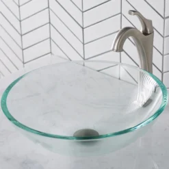 Crystal Clear Glass Vessel 16 1/2