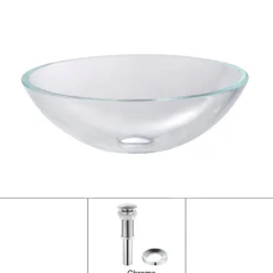 Crystal Clear Glass Vessel 16 1/2