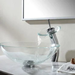 Crystal Clear Glass Vessel 16 1/2