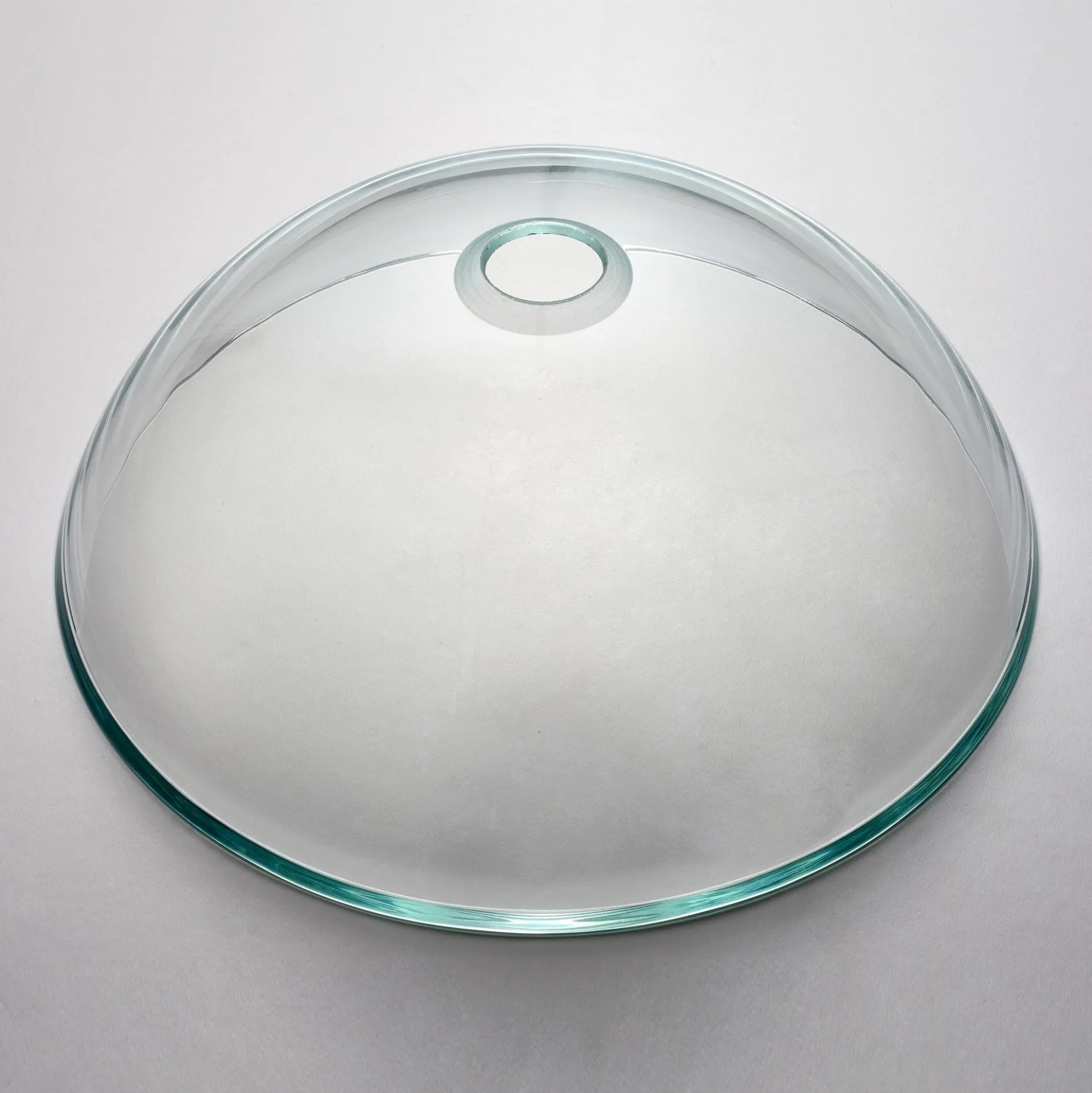 Crystal Clear Glass Vessel 16 1/2" Bathroom Sink w/ Pop-Up Drain in Satin Nickel