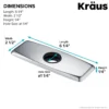 Deck Plate for Bathroom Faucet in Chrome