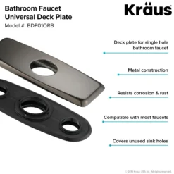 Deck Plate for Bathroom Faucet in Oil Rubbed Bronze