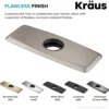 Deck Plate for Bathroom Faucet in Brushed Gold