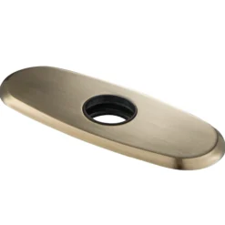 Deck Plate for Bathroom Faucet in Brushed Gold