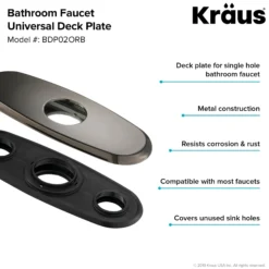Deck Plate for Bathroom Faucet in Oil Rubbed Bronze