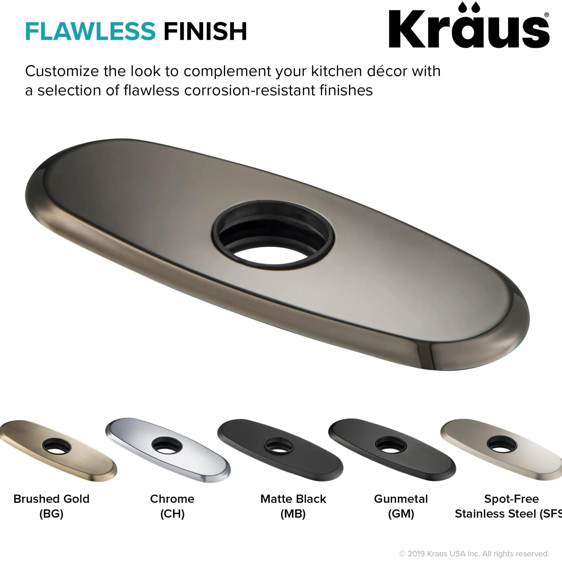 Deck Plate for Bathroom Faucet in Oil Rubbed Bronze