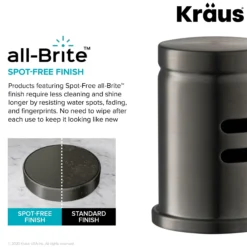 Dishwasher Air Gap in Spot Free Black Stainless